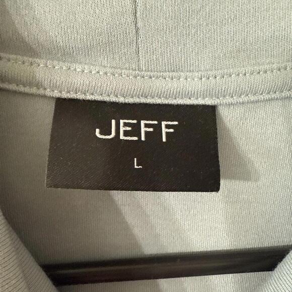 Jeff  100% Pima Cotton Turtleneck Mens Sz L Soft Blue Office Academia Layer Prep - Picture 2 of 6